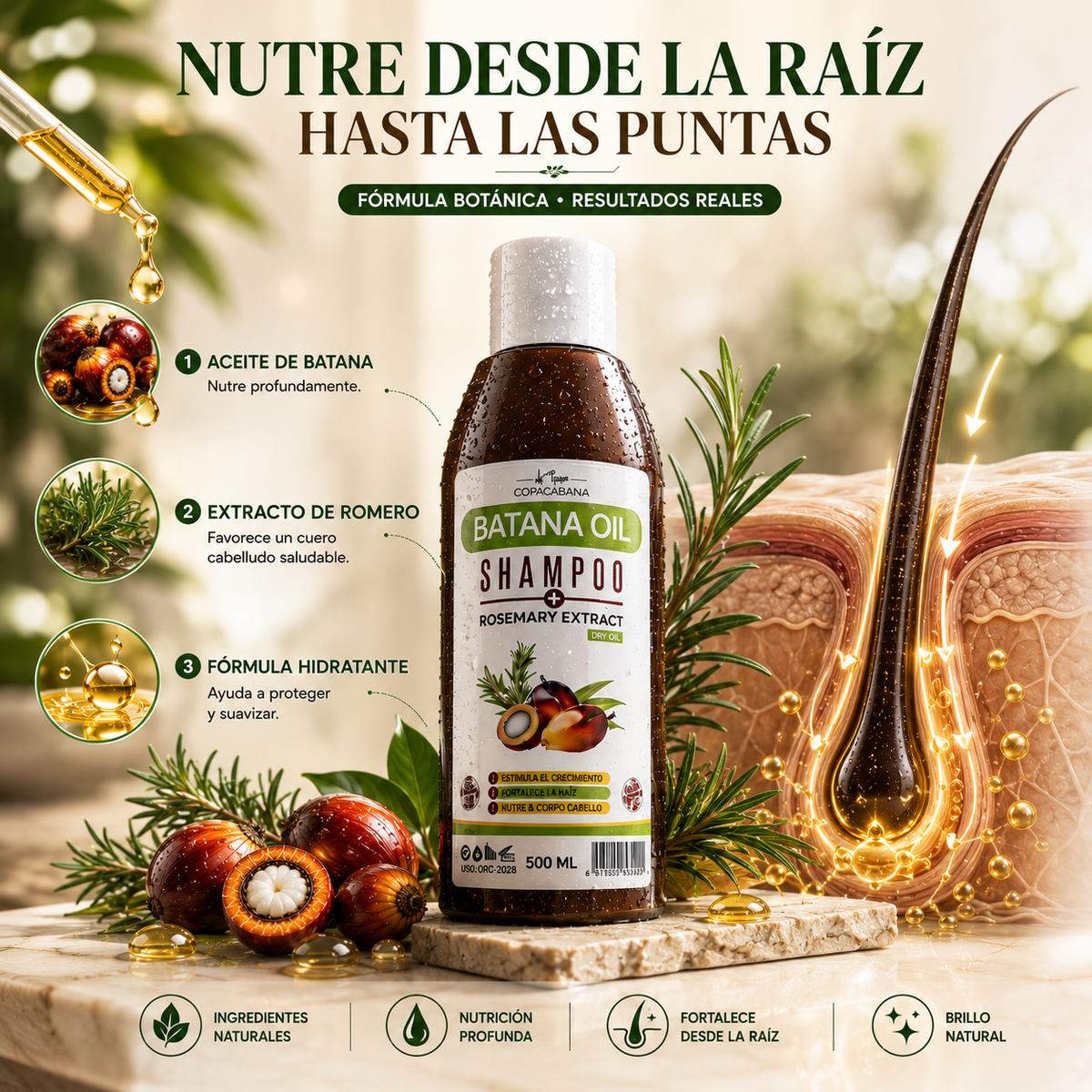 Shampoo de Batana para el Crecimiento Capilar